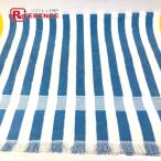 HERMES Hermes yotig полоса пляж полотенце интерьер бахрома полотенце голубой женский [ б/у ]