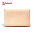 HERMES Hermes bai цвет karu vi veruso футляр для визитных карточек складывающийся пополам чехол для пропуска футляр для карточек Epson C. розовый серия женский [ б/у ]