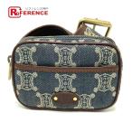 CELINE Celine Macadam Denim сумка ремень портфель сумка-пояс голубой женский [ б/у ]