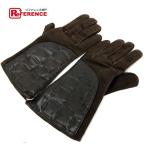  не использовался CHANEL Chanel перчатки мелкие вещи бренд смешанные товары кожа перчатка шоколадный батончик перчатка темно-коричневый женский 