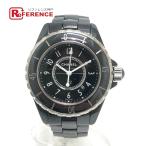 CHANEL シャネル H0682 J12 クォーツ ウォッチ デイト ラウンドフェイス 33MM 腕時計 ブラック レディース【中古】