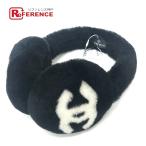  не использовался CHANEL Chanel здесь Mark модные аксессуары средства защиты от холода уголок данный . мех наушники черный женский [ б/у ]