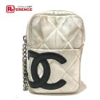 CHANEL シャネル タバコケース CC カンボンライン シガレットケース ホワイト×ブラック レディース 【中古】