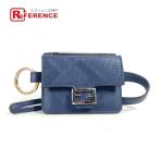  прекрасный товар FENDI Fendi ковш type сумка type кольцо для ключей брелок для ключа сумка очарование очарование темно-синий унисекс [ б/у ]