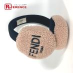  не использовался FENDI Fendi Logo muffler аксессуары наушники year утеплитель наушники бежевый женский [ б/у ]