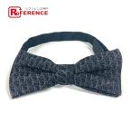  прекрасный товар Dior Dior ob утечка Logo лента Ribon аксессуары бабочка галстук черный мужской [ б/у ]