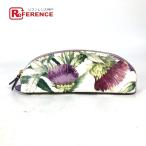  не использовался GUCCI Gucci 662130ti Anne флора принт кисть коробка сумка пенал лиловый женский [ б/у ]