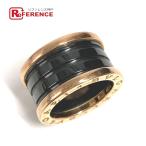 ショッピングブルガリ BVLGARI ブルガリ ビーゼロワン B-ZERO1 アクセサリー ゴールド 金 3バンド リング・指輪 ブラック ユニセックス【中古】
