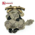 GUCCI Gucci лисица Gucci .li брелок для ключа очарование GGs шкив m парусина бежевый женский [ б/у ]