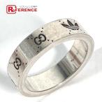 GUCCI グッチ 702766 エングレービング ワイド リング  アクセサリー アディダス adidas コラボ リング・指輪 シルバー メンズ【中古】