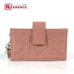  прекрасный товар Dior Dior reti Dior футляр для визитных карточек чехол для пропуска аккордеон эмаль kana -ju футляр для карточек розовый [ б/у ]