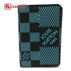 LOUIS VUITTON Louis Vuitton N60438 Damier Efini 3D бур nai The -duposhu футляр для визитных карточек чехол для пропуска Damier Efini кожа 