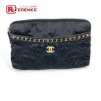 CHANEL シャネル AP2664  CC ココマーク チェーン エコバッグ 肩掛け エコポート トート付きポーチ ショルダーバッグ ブラック【中古】