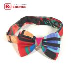  не использовался HERMES Hermes n-papiyon аксессуары галстук лента Ribon бабочка галстук красный мужской [ б/у ]