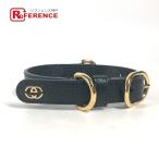  не использовался GUCCI Gucci 692943 домашнее животное цвет собака собака .. Chan аксессуары GG ошейник черный унисекс [ б/у ]