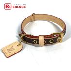  не использовался LOUIS VUITTON Louis Vuitton M80340 собака * цвет ошейник собаки домашнее животное .. Chan монограмма ошейник Brown унисекс [ б/у ]