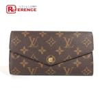 ショッピングVUITTON 新品同様 LOUIS VUITTON ルイヴィトン M83580 ポルトフォイユ・サラ NM ロングウォレット モノグラム 長財布  ブルーオランプ【中古】