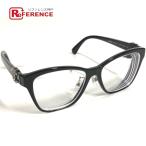 CHANEL シャネル 3420-Q-A CC ココマーク ロゴ ラインストーン チェーン めがね メガネ アイウェア 眼鏡 サングラス ブラック【中古】