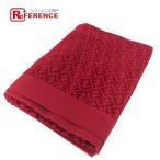  прекрасный товар FENDI Fendi FXT002 Zucca Logo банное полотенце интерьер колено .. покрывало полотенце красный унисекс [ б/у ]