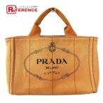 PRADA プラダ カナパ ロゴ カバン ハンドバッグ サッチェルバッグ ハンドバッグ オレンジ レディース【中古】