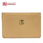 CHANEL Chanel IC inserting CC здесь Mark футляр для карточек бежевый женский [ б/у ]