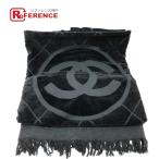 CHANEL Chanel банное полотенце пляж здесь Mark полотенце черный женский [ б/у ]