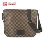 ショッピングダミエ LOUIS VUITTON ルイヴィトン N51211 ブルックリンMM カバン フラップ 斜め掛け ダミエ ショルダーバッグ エベヌ ブラウン 【中古】