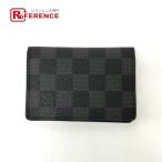 LOUIS VUITTON Louis Vuitton N63143 бур nai The -duposhu футляр для визитных карточек чехол для пропуска 2. складывать футляр для карточек [ б/у ]
