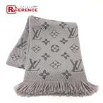 ショッピングLOUIS 美品 LOUIS VUITTON ルイヴィトン M74742  エシャルプロゴマニア マフラー グレー レディース【中古】