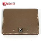  прекрасный товар HERMES Hermes me кукла карта держатель футляр для визитных карточек чехол для пропуска футляр для карточек e палец на ноге p серый унисекс [ б/у ]