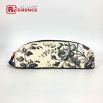  не использовался GUCCI Gucci 662130 гербарий Logo кисть коробка сумка канцелярские товары пенал черный женский [ б/у ]