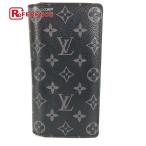 LOUIS VUITTON ルイヴィトン M61697 ポルトフォイユ ブラザ 2つ折り財布 ロングウォレット モノグラムエクリプス 長財布 ブラック【中古】