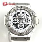 HUBLOT ウブロ 311.SE.2010.RW.1104.JSM1 ビッグバン アエロバン クロノグラフ ダイヤベゼル メンズウォッチ  腕時計 ホワイト【中古】