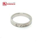 新品同様 CARTIER カルティエ エングレーブド 1P ダイヤ  指輪 リング・指輪 シルバー レディース【中古】