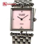 Van Cleef &amp; Arpels ヴァンクリーフ＆アーペル 522642 クラシックカレ  4Pダイヤモンド  レディースウォッチ ピンクシェル 腕時計【中古】