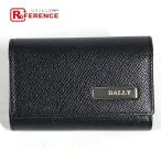  не использовался BALLY Bally Logo 6 полосный чехол для ключей ключ inserting 6P крюк чехол для ключей черный унисекс [ б/у ]