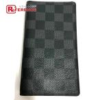 LOUIS VUITTON Louis Vuitton R20975 Agenda *poshu футляр для карточек Damier gla Fit обложка для записной книжки черный мужской [ б/у ]