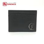 Christian Louboutin Christian Louboutin чехол для пропуска футляр для визитных карточек чехол для проездного билета Logo футляр для карточек черный унисекс [ б/у ]