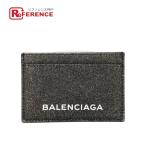  как новый BALENCIAGA Balenciaga 392126 карта держатель футляр для визитных карточек Logo ламе футляр для карточек серый женский [ б/у ]