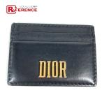 Dior Dior 26-MA-1128 Logo футляр для визитных карточек карта держатель чехол для пропуска футляр для карточек черный унисекс [ б/у ]
