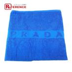  прекрасный товар PRADA Prada SST023 Logo пляж полотенце банное полотенце интерьер колено .. покрывало полотенце голубой [ б/у ]