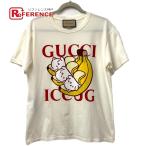 GUCCI グッチ 615044 ばなにゃ キャラクター アパレル 半袖 トップス 半袖Tシャツ ホワイト メンズ【中古】