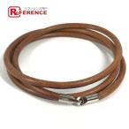 HERMES Hermes 2 -слойный короткое колье колье длинный аксессуары короткое колье Brown унисекс [ б/у ]