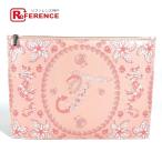 新品同様 TIFFANY&amp;Co. ティファニー ロゴ カバン ポーチ クラッチバッグ ピンク レディース【中古】