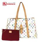 ショッピングルイヴィトン LOUIS VUITTON ルイヴィトン M40100 オーレリアGM トートバッグ ポーチ付き モノグラムマルチカラー ショルダーバッグ ホワイト【中古】
