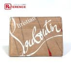 Christian Louboutin Christian Louboutin craft чехол для пропуска футляр для визитных карточек чехол для проездного билета Logo футляр для карточек бежевый унисекс [ б/у ]