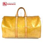 ショッピングヴェルニ LOUIS VUITTON ルイヴィトン M91000 マーサー カバン トラベルバッグ 旅行バッグ モノグラムヴェルニ ボストンバッグ ベージュ【中古】