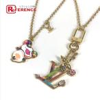 ショッピングVUITTON LOUIS VUITTON ルイヴィトン M02499  セット2ネックレススーパーフラット  2本セット LV × TM 村上隆 パンダ ネックレス【中古】