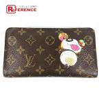 ショッピング村上 LOUIS VUITTON ルイヴィトン M61729 ポルトモネジップ ロングウォレット ラウンドファスナー モノグラムパンダ 村上隆 長財布 【中古】
