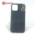 Christian Dior Christian Dior reti Dior kana -juProMax iPhone кейс кожа черный женский [ б/у ]